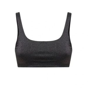 ALO Yoga Glitter Bra - Black/Silver
